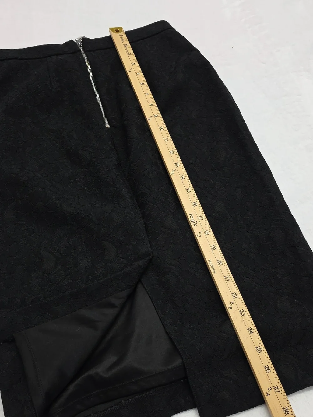 Jennifer Lopez Black Lace Pencil Skirt Lined Classic JLO